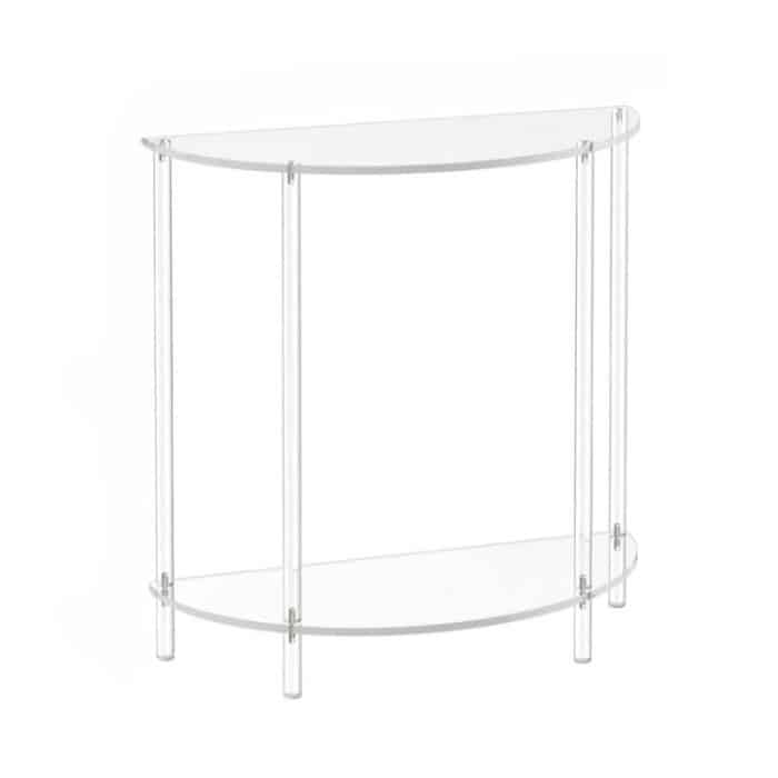 2 schichten Acryl Semi-Oval Wand Seite Tisch Für Wohnzimmer Schlafzimmer Nacht, YX139 – Bild 1