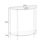2 schichten Acryl Semi-Oval Wand Seite Tisch Für Wohnzimmer Schlafzimmer Nacht, YX139 – Bild 3