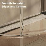 2 schichten Acryl Semi-Oval Wand Seite Tisch Für Wohnzimmer Schlafzimmer Nacht, YX139 – Bild 4