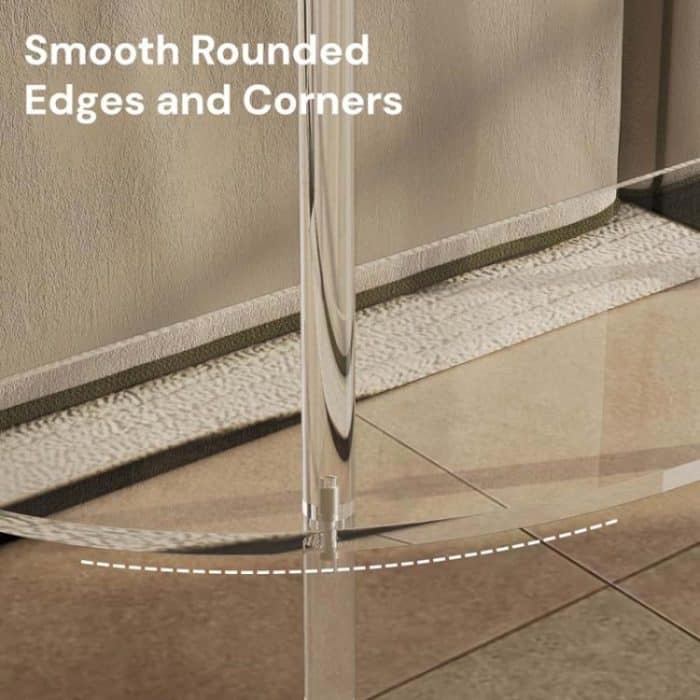 2 schichten Acryl Semi-Oval Wand Seite Tisch Für Wohnzimmer Schlafzimmer Nacht, YX139 – Bild 4