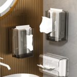 Tissue-Box-Halter mit Saugnapf Wandmontierte Tissue-Box-Abdeckung – Bild 2