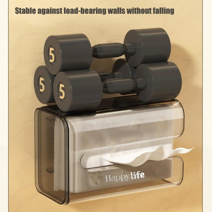 Tissue-Box-Halter mit Saugnapf Wandmontierte Tissue-Box-Abdeckung – Bild 6