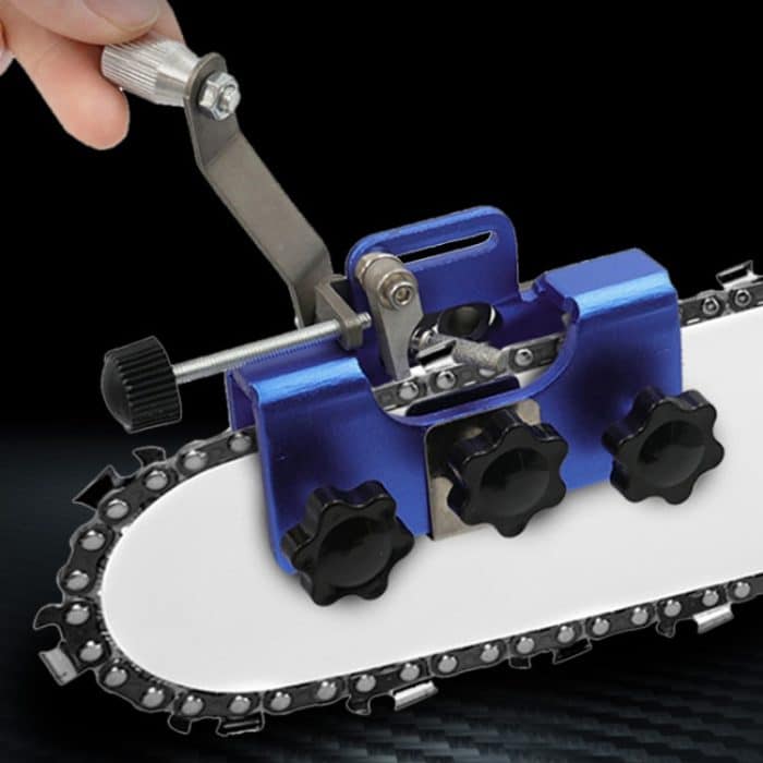 Tragbarer handgeführter elektrischer Sägekettenschärfer mit Handkurbel und 3 Schleifköpfen – Bild 8