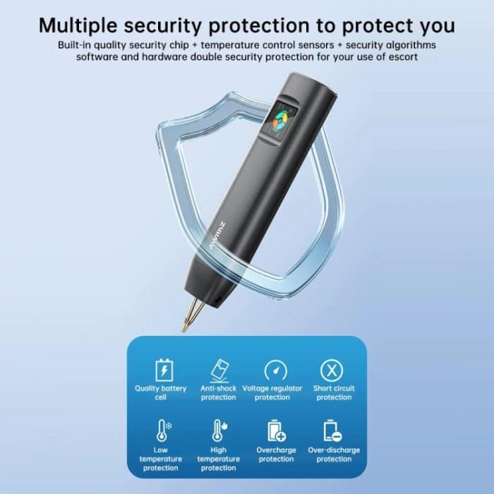 Tragbares, handgeführtes Punktschweißgerät mit Lithiumbatterie und Nickelblech von AwithZ mit Farbbildschirm – Bild 3