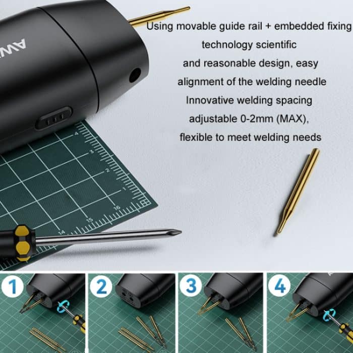 Tragbares, handgeführtes Punktschweißgerät mit Lithiumbatterie und Nickelblech von AwithZ mit Farbbildschirm – Bild 8