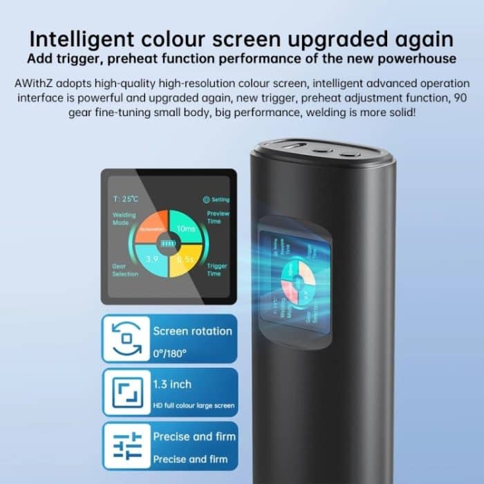 Tragbares, handgeführtes Punktschweißgerät mit Lithiumbatterie und Nickelblech von AwithZ mit Farbbildschirm – Bild 9