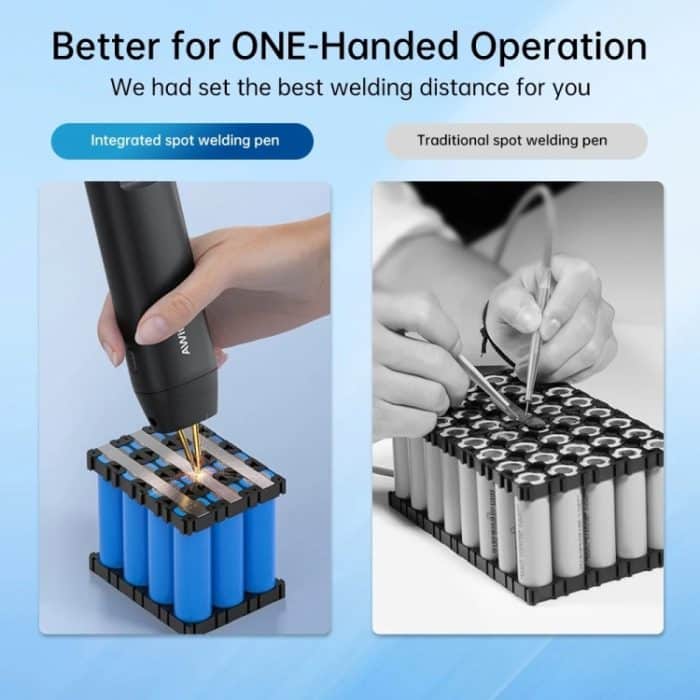 Tragbares, handgeführtes Punktschweißgerät mit Lithiumbatterie und Nickelblech von AwithZ mit Farbbildschirm – Bild 10