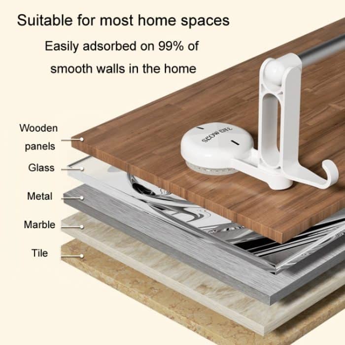 Saugnapf Handtuchhalter Home rotierenden Regal Küche Bad Lagerung Aufhänger beweglichen Haken – Bild 12