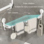 Saugnapf Handtuchhalter Home rotierenden Regal Küche Bad Lagerung Aufhänger beweglichen Haken – Bild 5