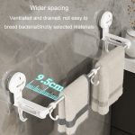 Saugnapf Handtuchhalter Home rotierenden Regal Küche Bad Lagerung Aufhänger beweglichen Haken – Bild 6