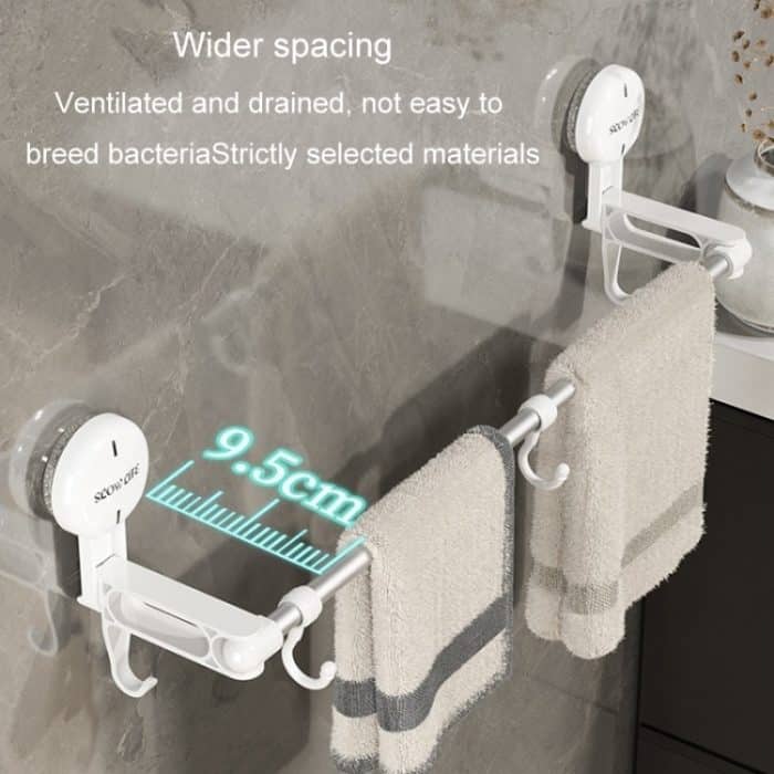 Saugnapf Handtuchhalter Home rotierenden Regal Küche Bad Lagerung Aufhänger beweglichen Haken – Bild 6