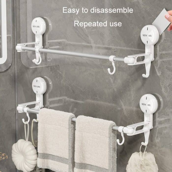 Saugnapf Handtuchhalter Home rotierenden Regal Küche Bad Lagerung Aufhänger beweglichen Haken – Bild 7