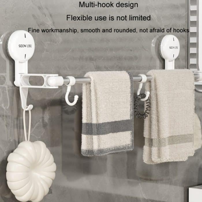 Saugnapf Handtuchhalter Home rotierenden Regal Küche Bad Lagerung Aufhänger beweglichen Haken – Bild 9