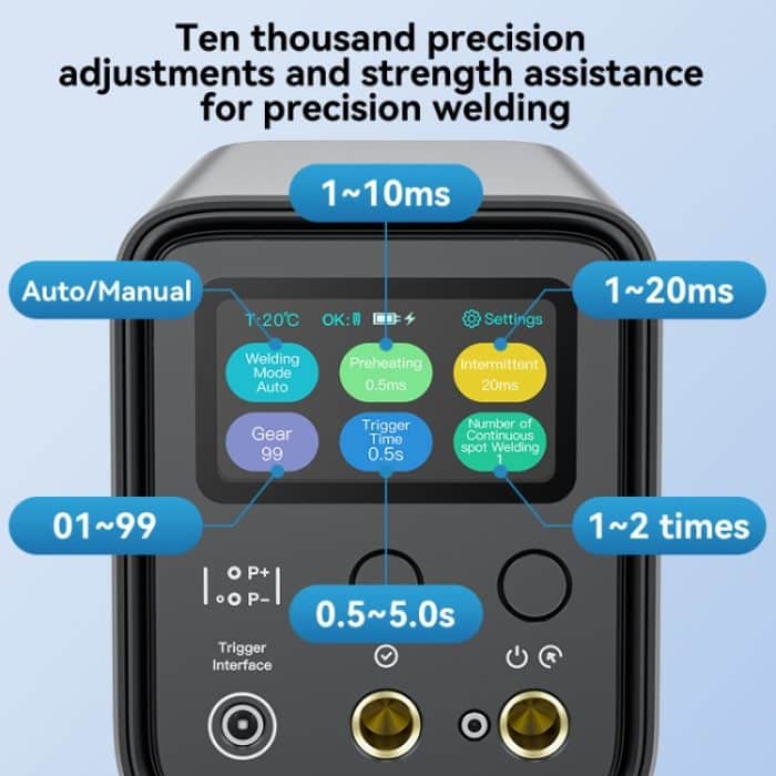 AWithZ Energiespeicherkondensator 18650 Lithiumbatterie DIY Nickelblech-Punktschweißgerät, EU Plug, US Plug, UK Plug – Bild 5
