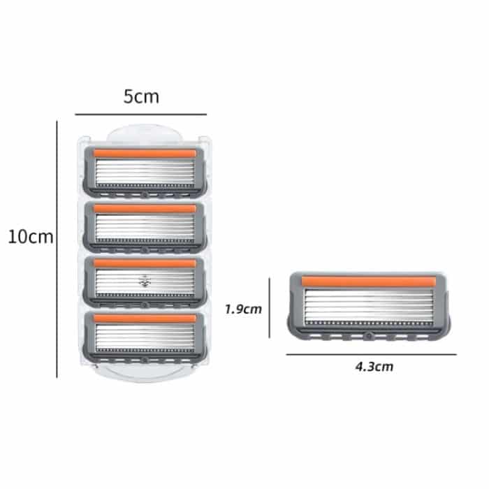Nachfüllpackungen für Rasierer mit sechs Klingen und OpenBack-System für Männer, 2pcs /Pack, 4pcs /Pack – Bild 6