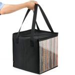Transparente Aufbewahrungstasche für Schallplatten für bis zu 50 Vinylalben mit einer Größe von bis zu 12 Zoll, Vinyl Record Storage Bag