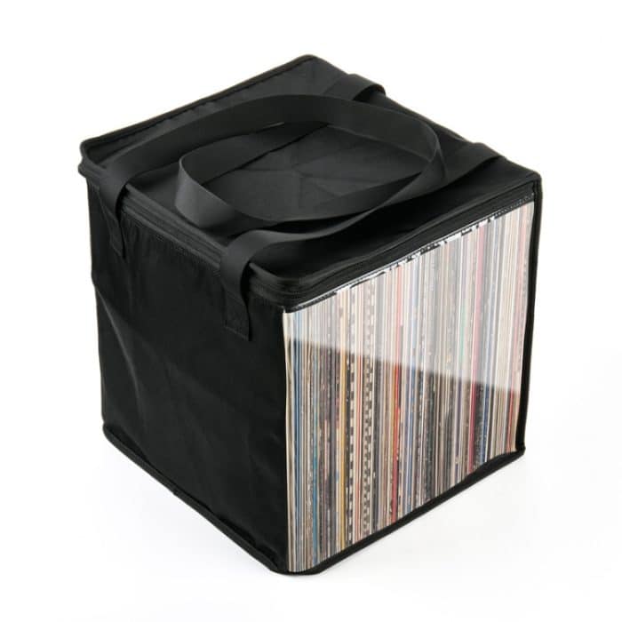 Transparente Aufbewahrungstasche für Schallplatten für bis zu 50 Vinylalben mit einer Größe von bis zu 12 Zoll, Vinyl Record Storage Bag – Bild 2