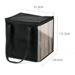Transparente Aufbewahrungstasche für Schallplatten für bis zu 50 Vinylalben mit einer Größe von bis zu 12 Zoll, Vinyl Record Storage Bag – Bild 3