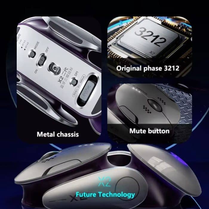 Inphic X2 Bluetooth Kabellose Maus Tri-Mode Leise Wiederaufladbare Büro Gaming Laptop Maus – Bild 8