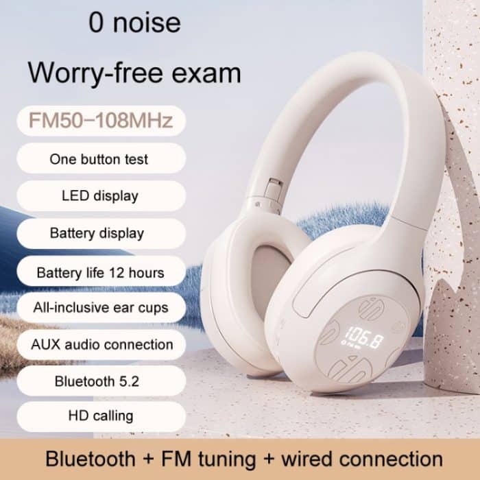 Inphic H1S Bluetooth-Kopfhörer, kabellos, Headset, FM-Hörtest, Hi-Res-Audio-Ohrhörer, Inphic H1S (Khaki) – Bild 5