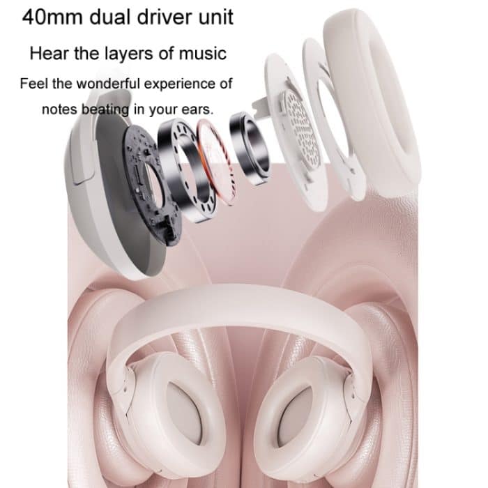 Inphic H1S Bluetooth-Kopfhörer, kabellos, Headset, FM-Hörtest, Hi-Res-Audio-Ohrhörer, Inphic H1S (Khaki) – Bild 6