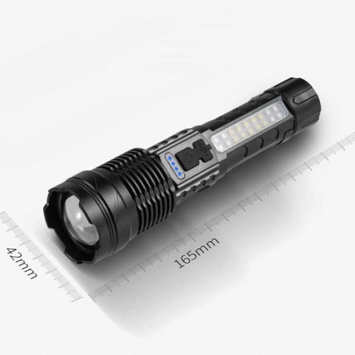 E-SMARTER A76 Teleskop Zoom COB Seite Licht Starke Licht Taschenlampe, P50 Bulb, White Laser – Bild 14