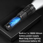 E-SMARTER A76 Teleskop Zoom COB Seite Licht Starke Licht Taschenlampe, P50 Bulb, White Laser – Bild 5