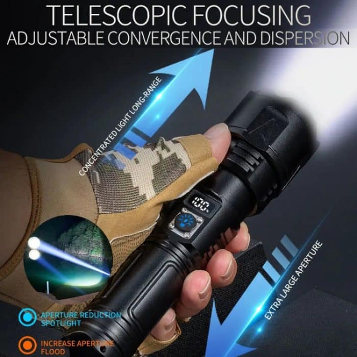 E-SMARTER A03 Laser 30W Tragbare Taschenlampe mit LCD-Display, A03 – Bild 3