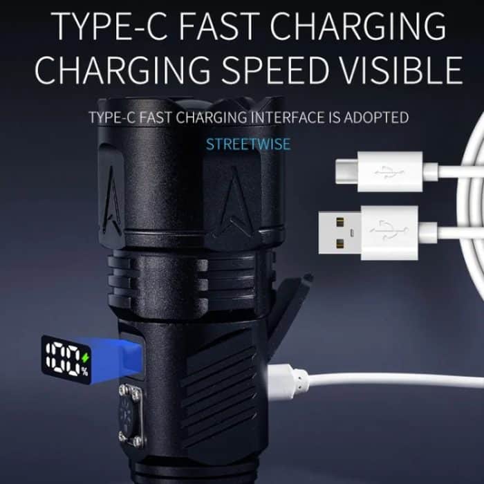 E-SMARTER A03 Laser 30W Tragbare Taschenlampe mit LCD-Display, A03 – Bild 9