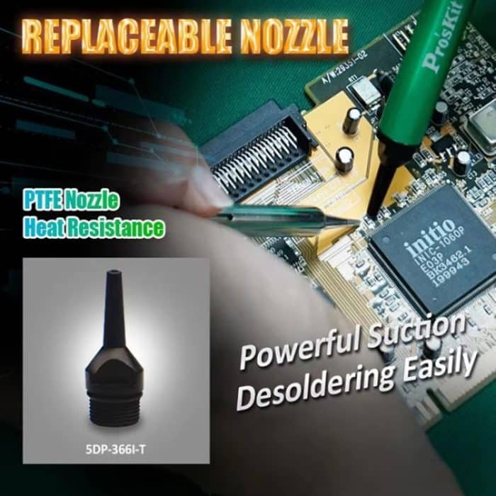 ProsKit DP-366I Mini-Zinn-Saugvorrichtung aus Aluminiumlegierung, antistatische Entlötpumpe – Bild 4