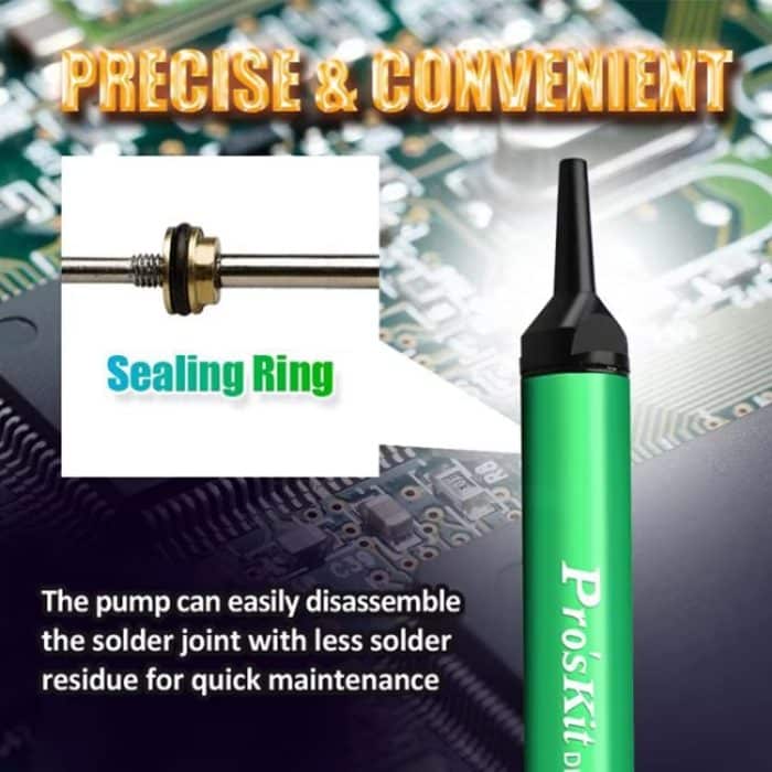 ProsKit DP-366I Mini-Zinn-Saugvorrichtung aus Aluminiumlegierung, antistatische Entlötpumpe – Bild 5