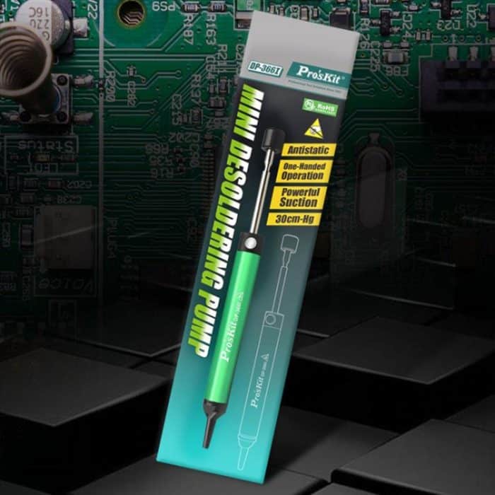 ProsKit DP-366I Mini-Zinn-Saugvorrichtung aus Aluminiumlegierung, antistatische Entlötpumpe – Bild 8