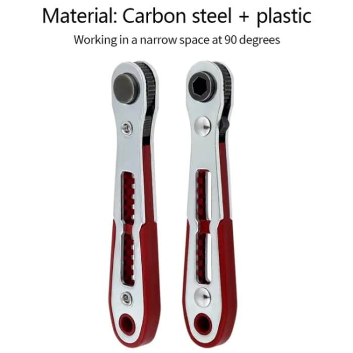 Mini-Schraubendreher mit bidirektionaler Ratsche, Mehrzweck-Steckschlüssel mit manuellem Flachkopf – Bild 3