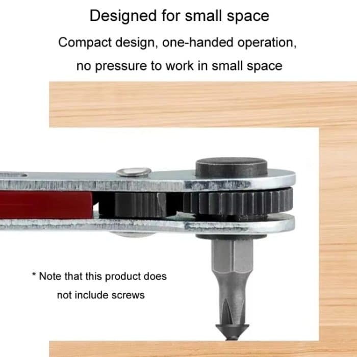 Mini-Schraubendreher mit bidirektionaler Ratsche, Mehrzweck-Steckschlüssel mit manuellem Flachkopf – Bild 8