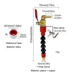 Winkelschleifer Marmor-Schneidemaschine Wasserbefüllungs-/Sprühvorrichtung Kühlung Abstauben Staubsprühdüse, 1 Snap Spout + Waterproof Tape, 1 Snap Aluminum Tube Spout-Longer, Bamboo Tube, 1 Snap Aluminum Tube Spout-Short – Bild 9