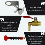 Winkelschleifer Marmor-Schneidemaschine Wasserbefüllungs-/Sprühvorrichtung Kühlung Abstauben Staubsprühdüse, 1 Snap Spout + Waterproof Tape, 1 Snap Aluminum Tube Spout-Longer, Bamboo Tube, 1 Snap Aluminum Tube Spout-Short – Bild 6