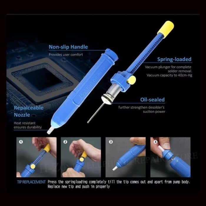 ProsKit DP-366P 33 cm 40 cm Hg Zinn Saugmaschine Entlötpumpe – Bild 4