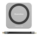Blueendless 8-in-1-Magnet-HUB mit M.2 NVMe/SATA SSD-Gehäuse (HDMI+PD100W+USB-C/Type-C 3.2+USB-A 3.2+SD+TF+AUX) – Bild 2