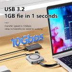 Blueendless 8-in-1-Magnet-HUB mit M.2 NVMe/SATA SSD-Gehäuse (HDMI+PD100W+USB-C/Type-C 3.2+USB-A 3.2+SD+TF+AUX) – Bild 6