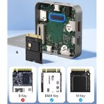 Blueendless 8-in-1-Magnet-HUB mit M.2 NVMe/SATA SSD-Gehäuse (HDMI+PD100W+USB-C/Type-C 3.2+USB-A 3.2+SD+TF+AUX) – Bild 9