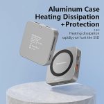 Blueendless 8-in-1-Magnet-HUB mit M.2 NVMe/SATA SSD-Gehäuse (HDMI+PD100W+USB-C/Type-C 3.2+USB-A 3.2+SD+TF+AUX) – Bild 10