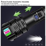 E-SMARTER A08 Taschenlampe mit flachem Anschluss und Digitalanzeige, fluoreszierender Streifen, Hochleistungs-LED, starkes Licht – Bild 9