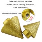 Diamant-Anfasmaschine, konischer Schleifstift, Fliesen, Marmor, Quarz, Bohrlochreibahle, Winkelschleifer, Bohrer, Small Diameter-Pointed, Small Diameter-Flat Head, Large Diameter-Pointed, Large Diameter-Flat Head – Bild 5