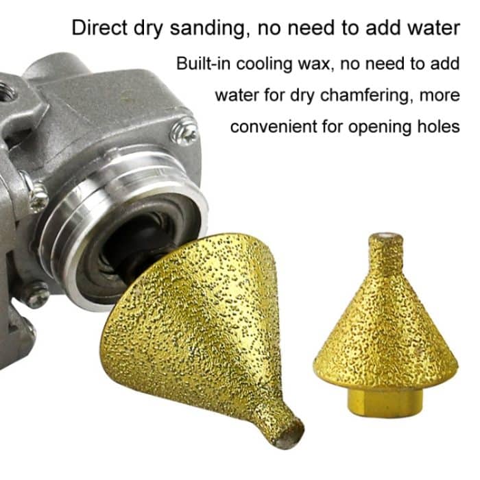 Diamant-Anfasmaschine, konischer Schleifstift, Fliesen, Marmor, Quarz, Bohrlochreibahle, Winkelschleifer, Bohrer, Small Diameter-Pointed, Small Diameter-Flat Head, Large Diameter-Pointed, Large Diameter-Flat Head – Bild 7