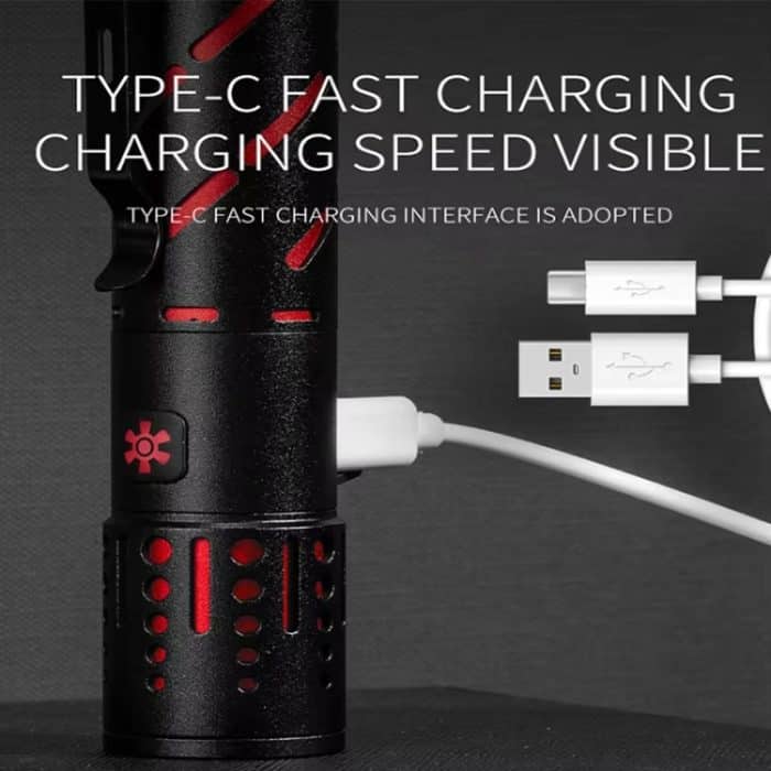 E-SMARTER XQ-S50 Mini-Laser-Taschenlampe, einziehbarer Zoom-Stiftclip, LED-Notfall-Überhol-Taschenlampe, XQ-S50 – Bild 9