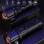 Laser-Taschenlampe, lebensrettende Taschenlampe, Sicherheitsgurt-Durchtrenner, Notfall-Auto-Backup-Tool, Taschenlampe – Bild 2