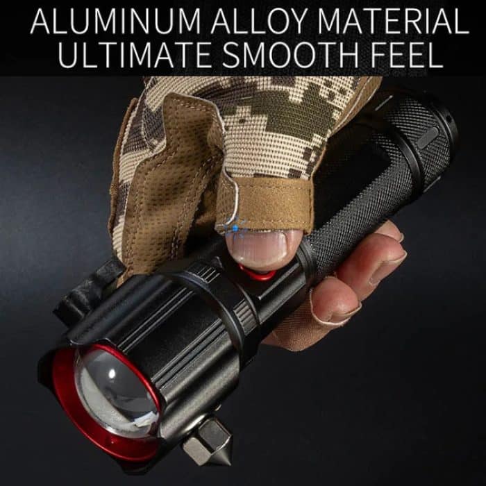 Laser-Taschenlampe, lebensrettende Taschenlampe, Sicherheitsgurt-Durchtrenner, Notfall-Auto-Backup-Tool, Taschenlampe – Bild 12
