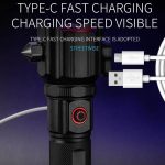 Laser-Taschenlampe, lebensrettende Taschenlampe, Sicherheitsgurt-Durchtrenner, Notfall-Auto-Backup-Tool, Taschenlampe – Bild 10