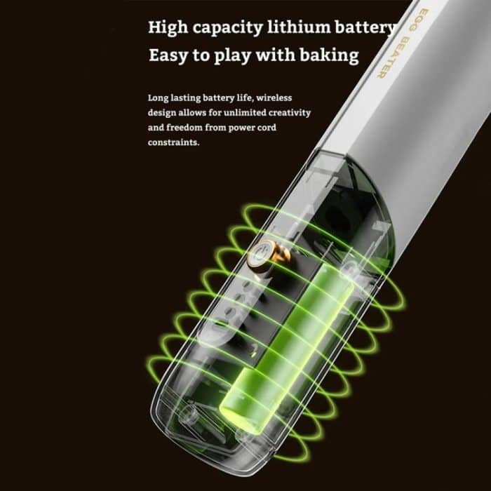 Drehbarer, zusammenklappbarer elektrischer Eierschläger mit Doppelkopf, vollautomatischer kabelloser Backmixer – Bild 8