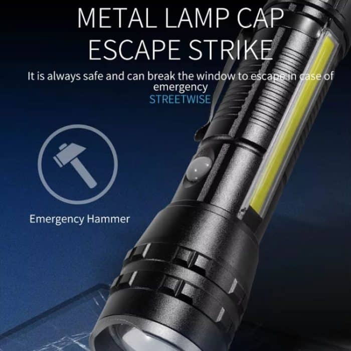 E-SMARTER P27 Taschenlampe mit Stiftclip und starkem Licht, Laserdocht, hochhelles Seitenlicht, Notfall- und Abenteuer-Taschenlampe für den Außenbereich, P27 – Bild 6
